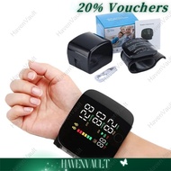 HavenVault Digital Blood Pressure Monitor Rechargeable Wrist Style With Big LCD Display Voice