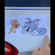 Car Sticker Cartoon Funny Dog-Cat Sticker Dog-Younger Cat Fridge Bag Furniture Motorcycle Decorative