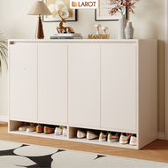 Tủ giày cỡ lớn 2 cánh mở màu trắng chất liệu gỗ MDF phủ melamine thương hiệu LAROT - GP316