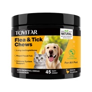 TOVITAR® Pet Flea and Tick Chews For Cat and Dog 45 chews