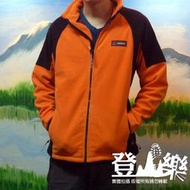 【登山樂】Polartec Windbloc 男防風保暖透氣外套.內層刷毛9312橘色