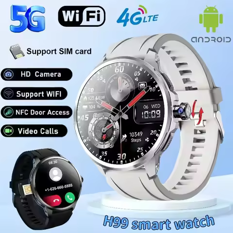 H99 Smart Watch Android Watches Amoled Smartwatch With 190° Rotary Camera Google Play Store 1.95 inc