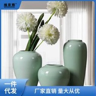 簡約景德鎮陶瓷花瓶擺件樣板房餐桌電視櫃客廳水養插花裝飾品