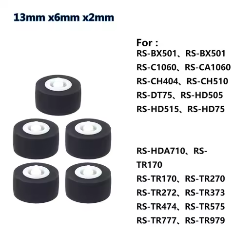 5pcs 13x6x2mm Audio Pressure Recorder Cassette Deck Pinch Roller For Sony RS-CH770 RS-BX501 Music Re