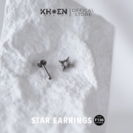 (1 Piece) 4-pointed Star Piercing - Titanium F136 - Eyelets Store