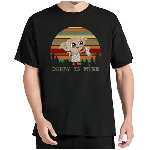 Lovely Dobby Sock Dobby Is Free Vintage Funny T-Shirt ropa hombre Men Summer Fashion T Shirt Clothin