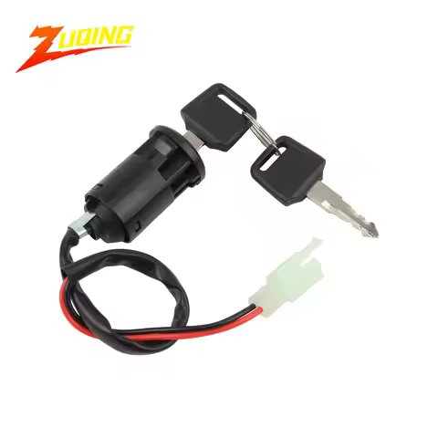Motorcycle Ignition Switch 2 Wire Lock Female Ignition Key For Suzuki Honda AQuad 4 Wheeler ATV Scoo