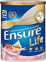 Abbott Ensure Life Nutrition Powder, Strawberry, 850g