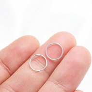 2pcs 8mm Sterling Silver Nose Ring Hoop Cartilage Tragus Helix Lip Ear Piercing Jewelry 22G*0.65mm