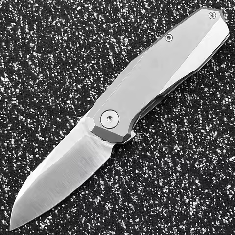 C158tip pocket folding knife tag CTS XHP blade titanium alloy handle camping fishing hunting outdoor