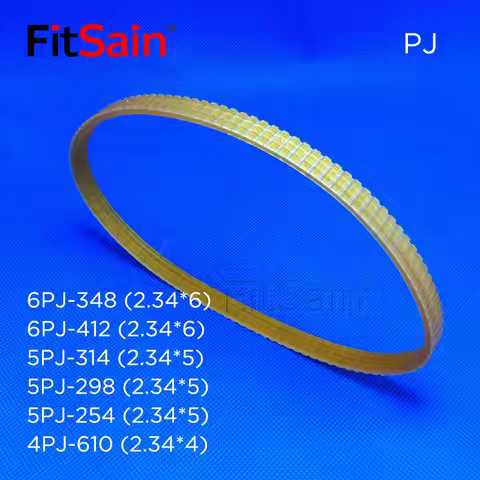 FitSain-6PJ-348/412/5PJ-314/5PJ-298/5PJ-254/4PJ-610 V-ribbed belt Woodworking planer Belt width 10mm