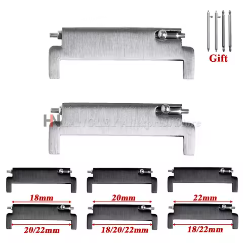 1 Pair Watch Strap Adapter 18mm To 20mm 22mm,20mm To 18/20/22mm,22mm To 22mm Quick Release Pins Conn