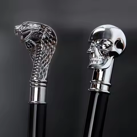 Metal Animal Head Umbrella Skull Lion Leopard Creativity Umbrella Men's Retro British Style Long Han