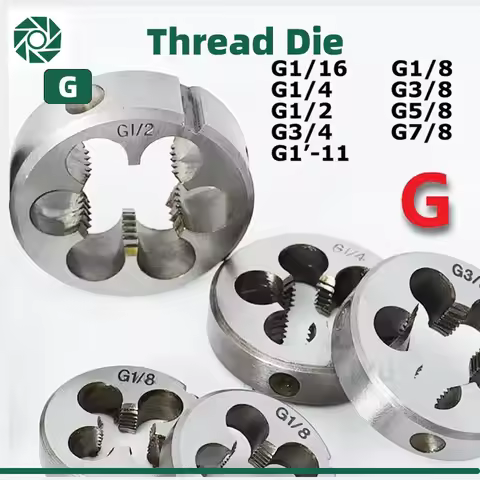 LIYU Pipe Thread Die Metric Round Dies G Right Hand Cutting Tool Alloy Steel G1/16 G1/8 G1/4 G3/8 G1