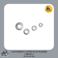 Galvanized Coated Flat Washer ( 100 PCS ) ( M3 | M4 | M5 | M6 )