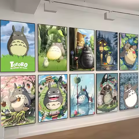 T-Totoro Poster Print A5 A4 A3 A2 Wall Art Decor For Room Office Gift For Fans