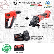 20V ROTARY HAMMER (E20RH) + BRUSHLESS ANGLE GRINDER (EBL20G) C/W 2.0AH BATTERY STARTER KIT SET