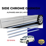 Toyota Alphard Vellfire ANH20 2008-2014 Door Panel Liner Side Chrome Garnish Accessories Side Mouldi