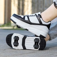 Brand Four-Wheel Double Row Wheel Disassembly Heelys Light Two-Wheel Sports Shoes Children Adult Stu
