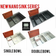 ITTO  NANO KITCHEN SINK FULL ACCESSORIES/SINKI NANO/SINKI HITAM