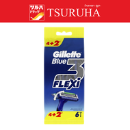 ยิลเลตต์ บลู3 เฟล็กซ์ซี่ 4+2s / Gillette Blue III Flexi Razor Pack 4+2