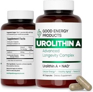 Urolithin A + NAD+ Supplement – 500mg Urolithin A + 350mg Nicotinamide Riboside (NAD+) – Mitochondri