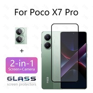 2 In 1 Poco X7 Pro Tempered Glass Screen Protector Guard Film Camera Lens For Poco C85 C75 C71 F7 M7