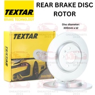 TEXTAR GERMANY REAR BRAKE DISC ROTOR AUDI A4 (8K2) B8 1.8 2.0 Q5 (8RB) 2.0 A5 (8T3) 2.0 TFSI