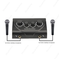 Audio Sound Mixer Portable Dual Mic Inputs For Amplifier &amp; Microone Karaoke Ok Mixer Black Plug For Amplifier Tablet