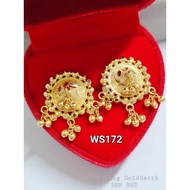 Wing Sing 916 Gold Earrings / Subang Indian Design  Emas 916 (WS172)