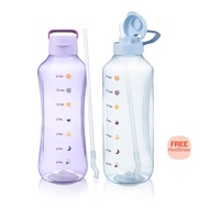 Tupperware Aqua Vibe 2L Eco Water Bottle with Handle + Free Straw (Blue OR Purple)