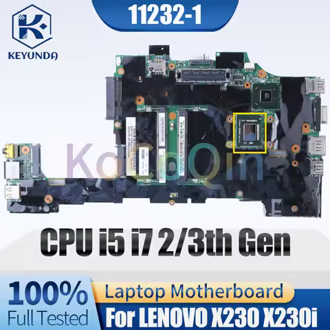 For LENOVO X230 X230i Notebook Mainboard 11232-1 i5 i7 2/3th Gen 04X3816 04W0688 04W0676 04X4542 Lap