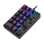 Macro Mechanical Numeric Keypad USB Wired 21 Keys Mini Numpad Portable Keypad RGB Backlight Gaming K
