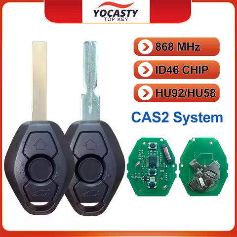 Remote Car Key CAS2 System 46 Chip 868 MHz For BMW X5 E70 1 E87 3 E46 5 E60 E61 6 E63 E64 Series FCC