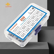 [New] 200Pcs Transistor Set 10 Values TO-92 Transistor Assorted Kit BC550 BC556 BC557
