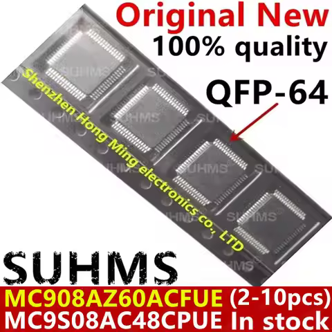 (2-10piece)100% New MC9S08AC48CPUE MC9S08AC48 CPUE MC908AZ60ACFUE 3K85K QFP-64 Chipset