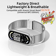 MIJOBS Strap for Mi Band 10 9 8 Stainless Steel Bracelet for Mi Band 10 Ceramic Edition Watchband fo