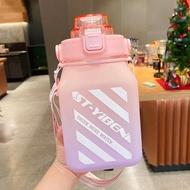 1500ml sporty water bottle free straw free strap Air Bottle water cup Candy 1.5L tumbler large volum