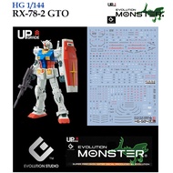 [MONSTER EVO] HG-G04 / EH01 HG 1/144 RX-78-2 GTO  WATER SLIDE DECAL HIGH PRECISION FLUORESCENT MODEL