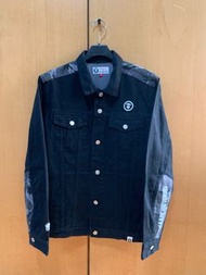 AAPE 黑色type3 牛仔外套 XL 肩寬45 胸寬53 衣長68