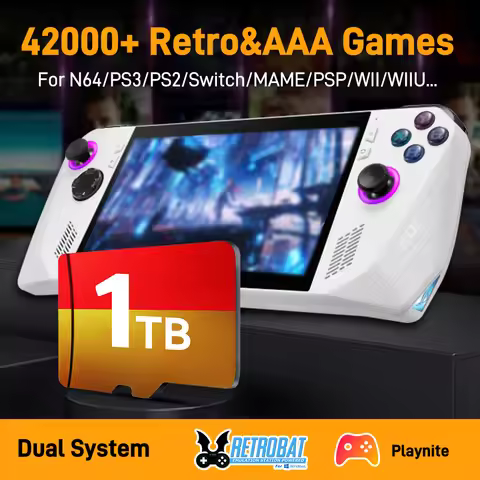 Retrobat&Playnite 1TB Memory Card For ROG ALLY/Ayaneo/OneXPlayer/Win PC TF Card With 42000+ Retro Ga