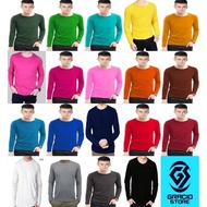 KAOS PRIA POLOS LENGAN PANJANG SPANDEK POLOS PANJANG - M