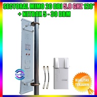 Antenna Connection GNET Mimo 20 dBi 5.8 GHz 120* + Netbox 5 30 dBm | Computer Network | Internet Net