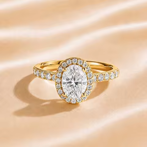 Custom Lab Grown Diamond Wedding Ring 9K 14K Gold 0.5ct to 3ct D Color VVS Clarity Anniversary Engag