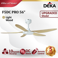 DEKA F5DC PRO F5DCL 56" | F5DCBABYL 46" 5 Blades DC Motor 20 Speed Control + Reverse Ceiling Fan wit