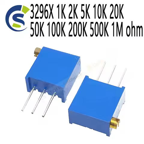 10pcs 3296 Trimpot Trimmer Potentiometer 100R 200R 500R X103 X104 X105 X203 3296X 1K 2K 5K 10K 20K 5
