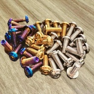 M8*25 Screw Sprocket Hub Skru Footrest Gold Gold Blue Titanium Y15 LC-135 Skru Spocket Gantung RCB R