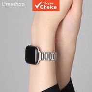 Stainless Steel Minimalist Smartwatch Replacement Watch Strap Leather for Men&Women Apple Watch Ultr
