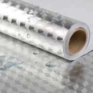 Waterproof Oil-Resistant Aluminum Foil Wallpaper 100x60cm Sticker Wallpaper