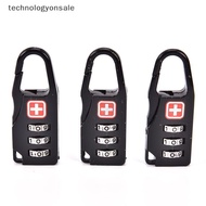 [Tech] Alloy 3 Dial Safe Number Code Padlobination Travel Suitcase Luggage Lo Boutique